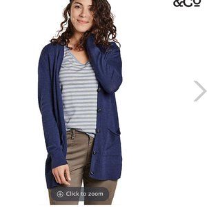 Toad & Co Cassidy cardigan, Navy, 100% merino wool